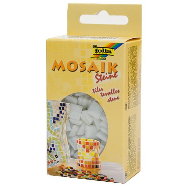 Folia мозаїка Mosaic-glass tiles 200 гр, 10x10 мм (300 шт) №00 White (Білий) 