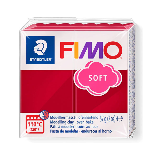 Пластика «FIMO Soft», 56 г. Цвет: Вишневый №26