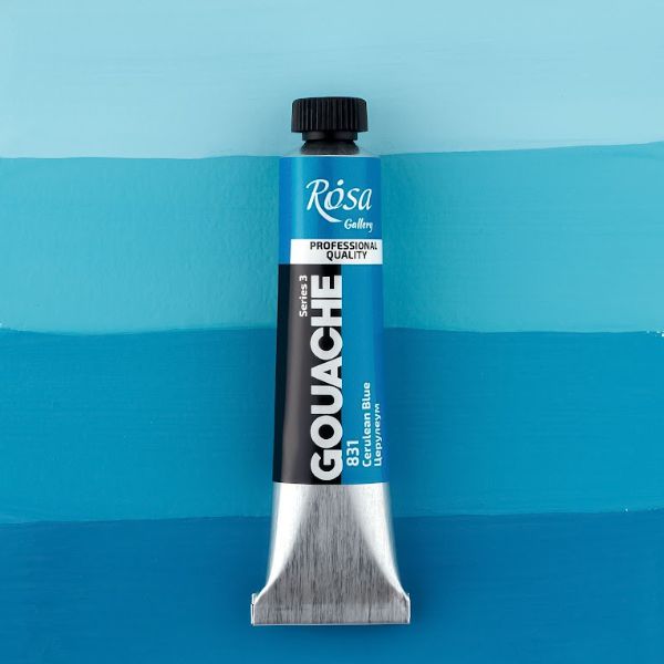 Гуашевая художественная краска, ROSA Gallery, туба, 20мл, Церулеум (831)