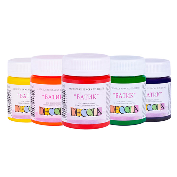Акриловые краски для шелка, батик, Decola (цвета в ассорт.), 50 ml. - фото 1