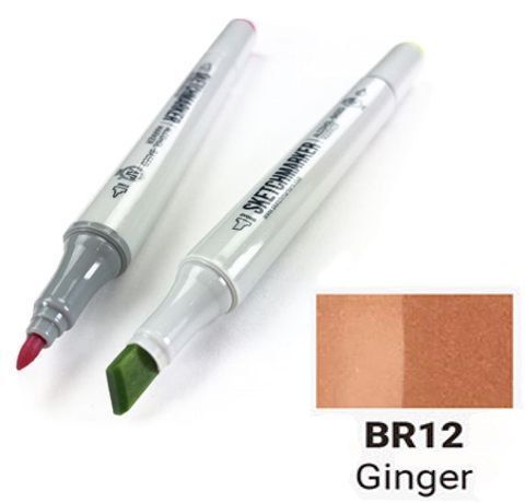 Маркер SKETCHMARKER, колір ІМБІР (Ginger) 2 пера: тонке та долото, SM-BR012 