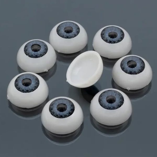 Глазки круглые для игрушек, цвет СИНИЕ, 20х10  мм, 8 шт/уп. - фото 3