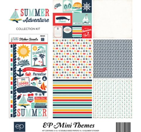 Набор бумаги «Summer Adventure», 30х30см, 6л.+1л.ст.