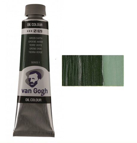 Масляная краска Van Gogh, ЗЕЛЕНАЯ ЗЕМЛЯ (629), 40 мл. Royal Talens