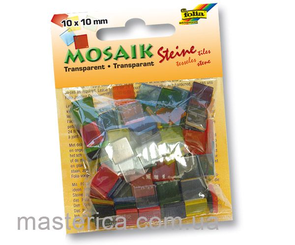 Мозаика прозрачная Цветной микс 10х10 мм (190 шт.)