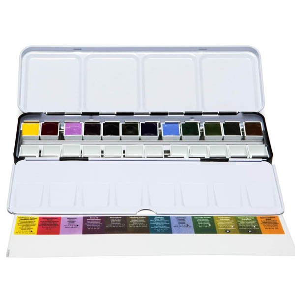 Набір аквареллю Daniel Smith палітра барвистих кольорів, напівкювети. 12 кол.  - фото 1