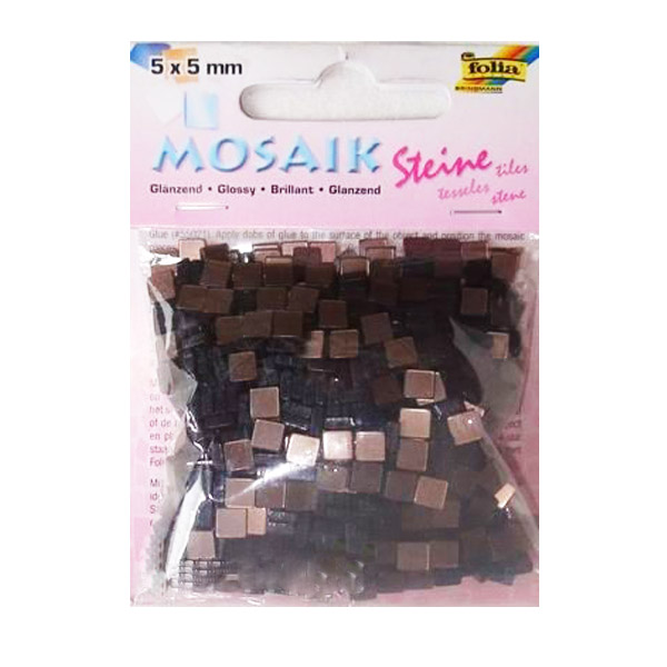 Folia мозаика Gloss 45 гр, 5x5 мм (700 шт), №85 Chocolate brown (Шоколадная)