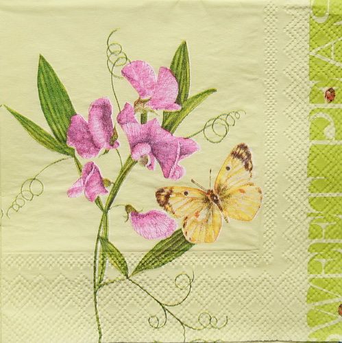 Салфетка Цветок и бабочка