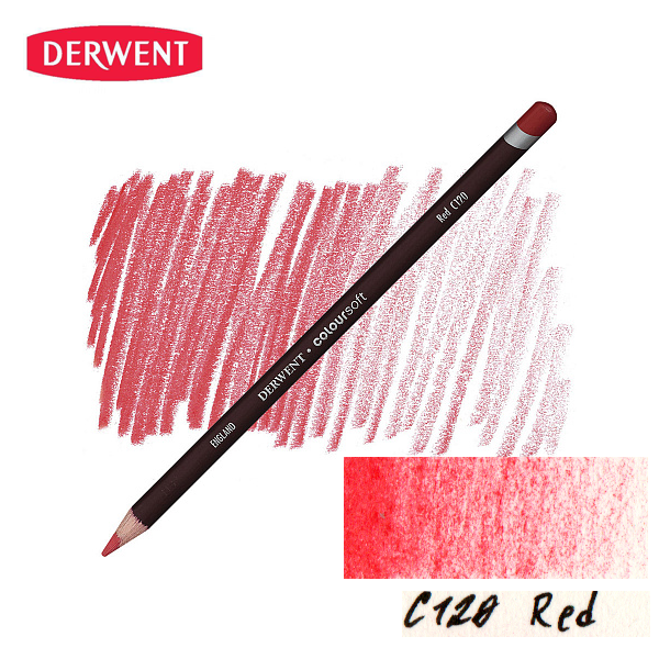Карандаш цветной Derwent Coloursoft (C120) Красный.