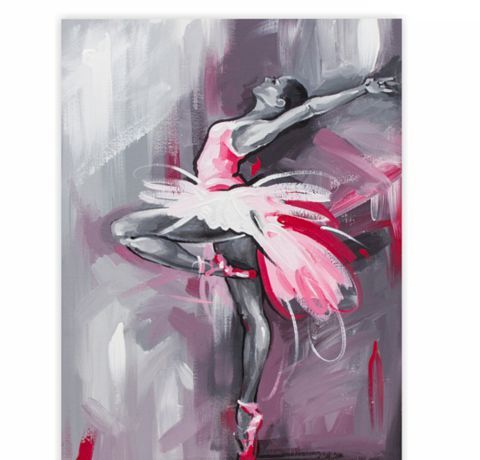 Полотно на картоні з контуром «Балерина», 30х40см, бавовна, акрил, ROSA START  - фото 2