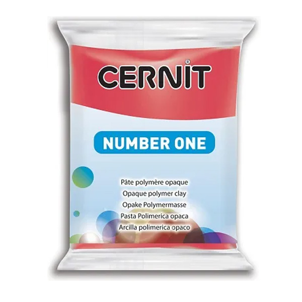 Полімерна глина Cernit Number One, 56 гр. Колір: Карміновий №013 