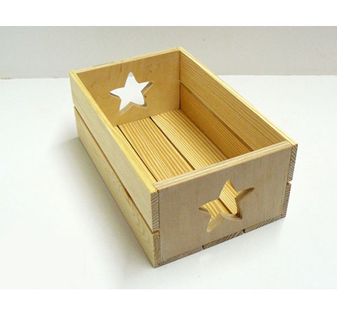 Деревянный ящик «Звёзды», большой прямоугольный, №785, 15х25 см