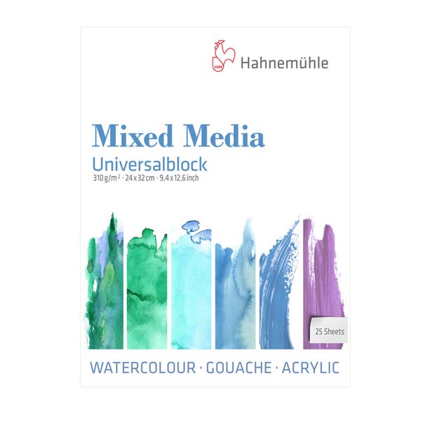 Блок бумаги для рисования MIX Universal, гладкая, 24х32см, 25л, 310г/м2. Hahnemuhle - фото 1