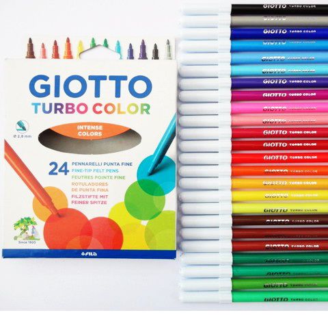 Giotto набір фломастерів Turbo Color, 2.8 мм, 24 кольори 