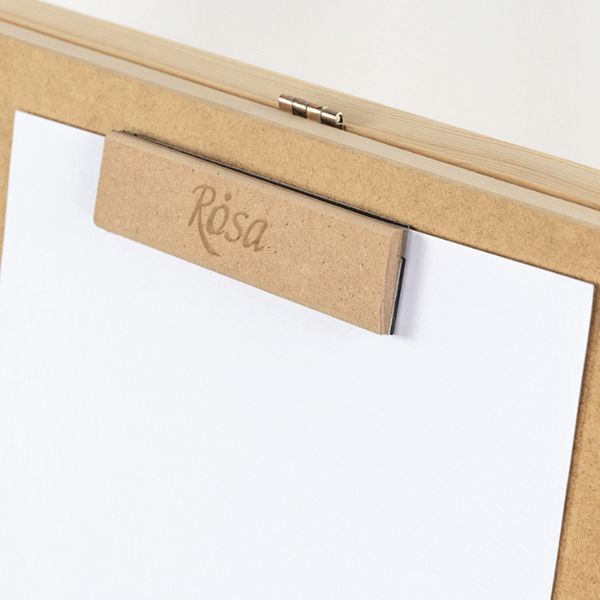 Мольберт стаціонарний, хлопавка одностороння, сосна, 60х85х115см., мак. висота полотна 53см., в упак - фото 3