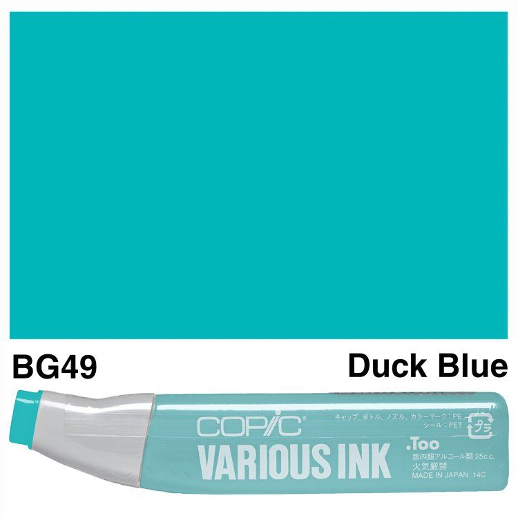 Чорнило для маркерів Copic Various Ink, #BG-49 Duck blue (Бірюза) 