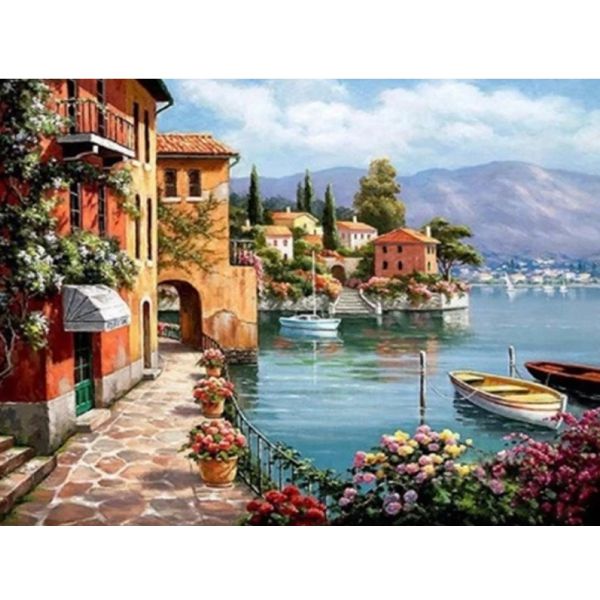 Алмазна мозаїка на підрамнику Go to Art "Рів'єра", 40х50 см