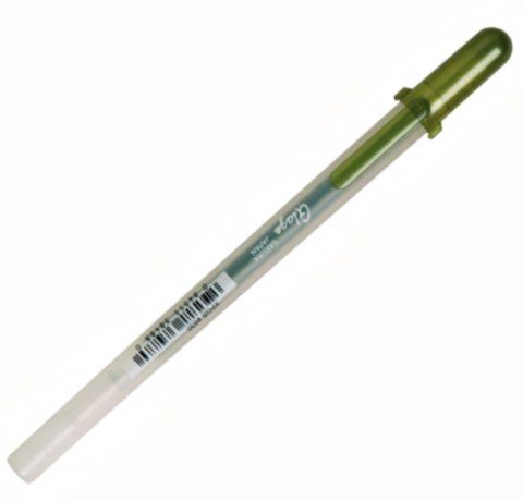 Ручка гелевая, GLAZE 3D-ROLLER, Зеленая хаки, Sakura