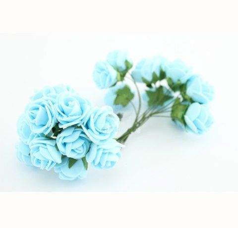 Латексні трояндочки Блакитні, D-15 мм, 12 шт/уп. 