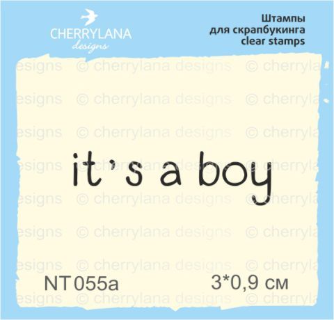 Прозорий штамп для скрапбукінгу "It`sa boy" 