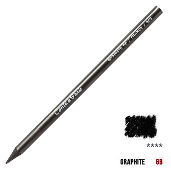 Графитный карандаш для графики Conte, твердость 6В