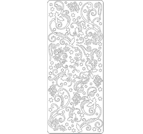 Наклейки «Морозные узоры», 10*25 см, Золото