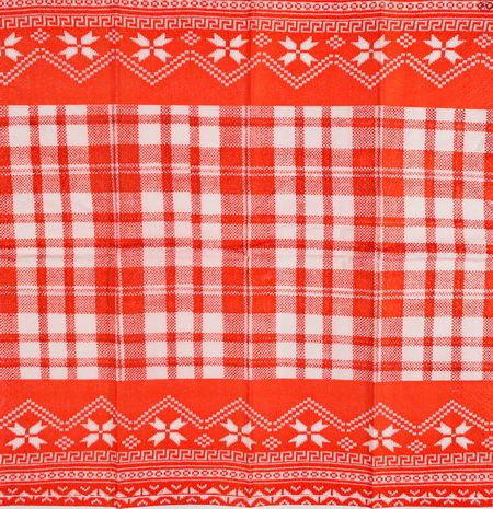 Салфетка Зимняя вязка красная (плат)