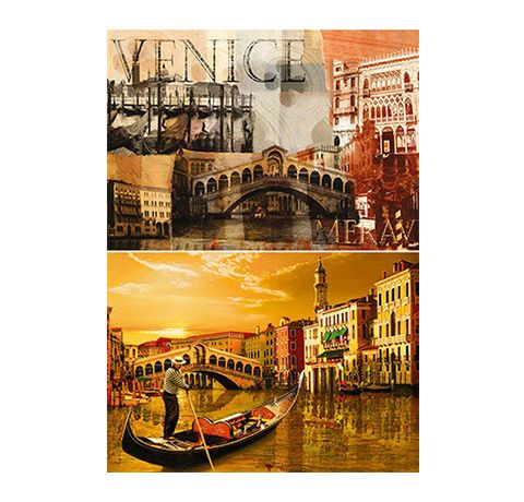 Декупажна карта «Гондольєр у Венеції», А4, 55 г/м2, Decards 