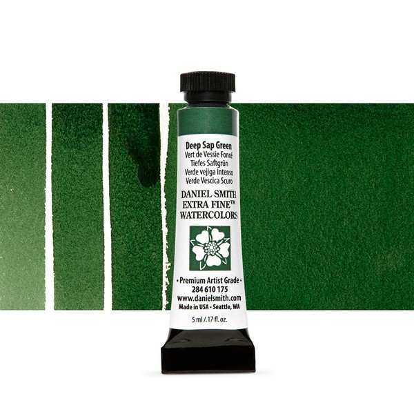 Акварельна фарба Daniel Smith, туба, 5мл. Колір: Deep Sap Green s2 