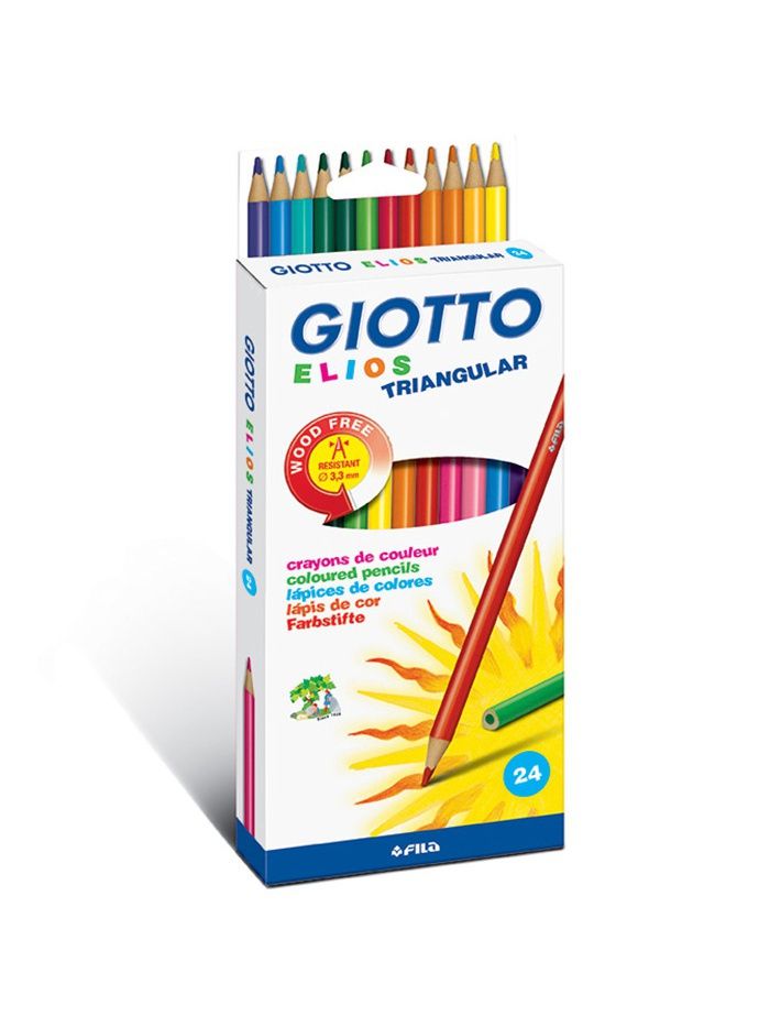Giotto кольорові олівці Elios Wood free, 24 шт. 