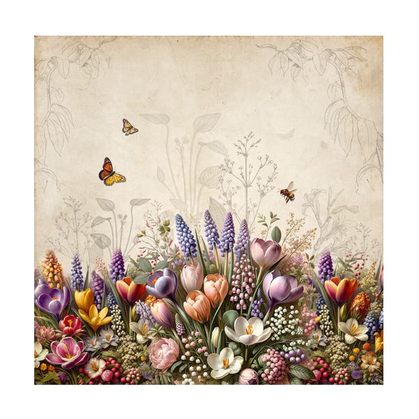 Набор бумаги для скрапбукинга «Spring botanical story» 20*20 см, 10л - фото 10