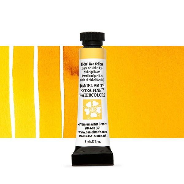 Акварельна фарба Daniel Smith, туба, 5мл. Колір: Nickel Azo Yellow s2 