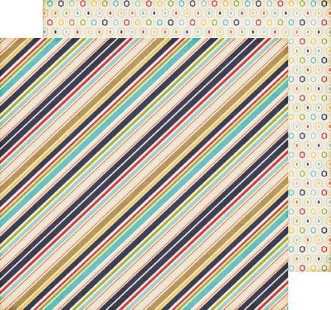 Бумага для скрапбукинга Boy Stripes, 30х30 см