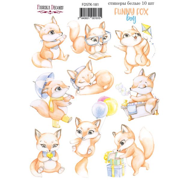 Набор стикеров, коллекция «Funny fox boy-181», 10 шт