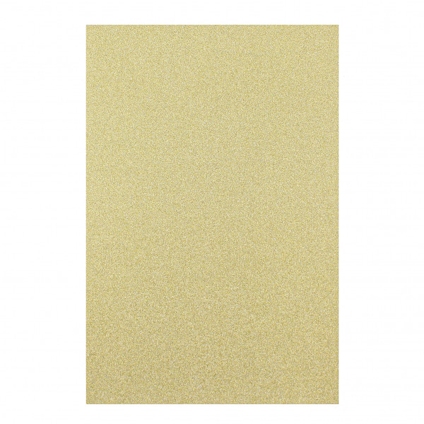 Дизайнерський картон з блискітками, колір СВІТЛЕ ЗОЛОТО, лист А4 - фото 1