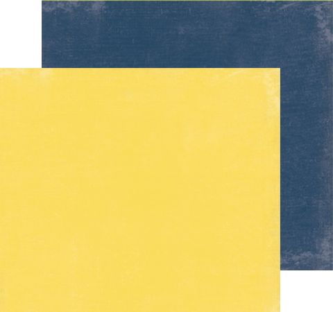 Папір для скрапбукінгу Yellow/Navy Distressed Solid, 30х30 см 