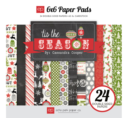 Набор бумаги Echo Park «Tis the Season», 15х15см, 24л.