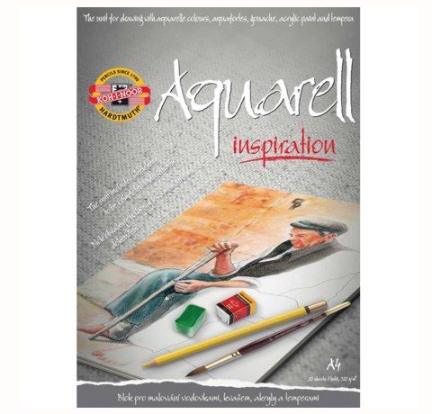 Альбом для акварелі Koh-i-Noor Aquarell Inspiration з ескізами, 20 арк., A4, 320 г/м2  - фото 1