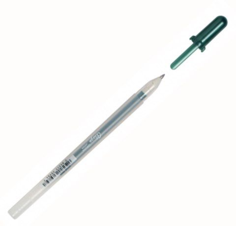 Ручка гелевая, GLAZE 3D-ROLLER, Зеленая тёмная Sakura