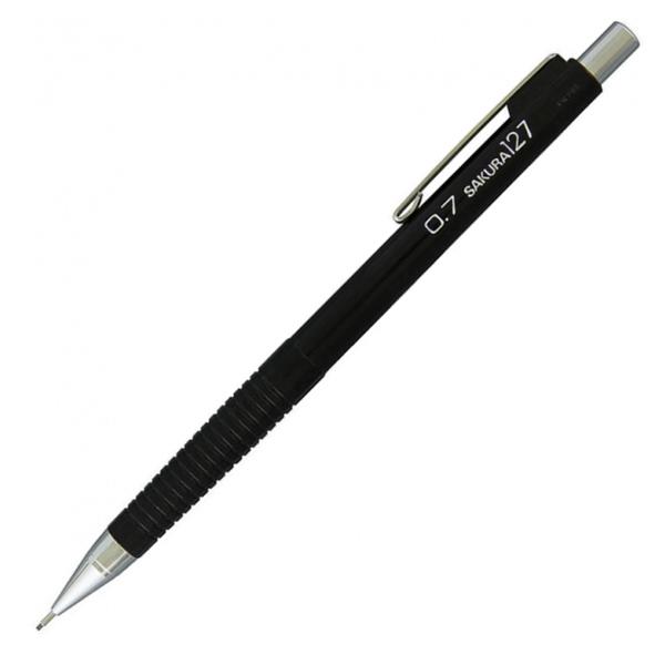 Механічний олівець для креслення та малюнка Sakura XS127, 0,7 мм, Чорний  - фото 1