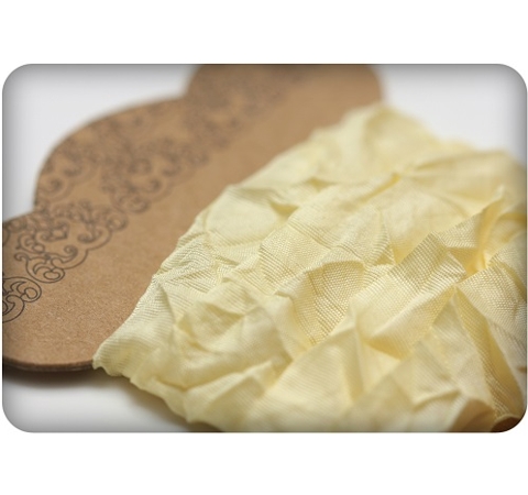 Лента Shabby «Желтая широкая» ScrapBerry's, 15 мм, 1 метр