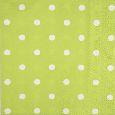 Салфетка Горох на салатовом