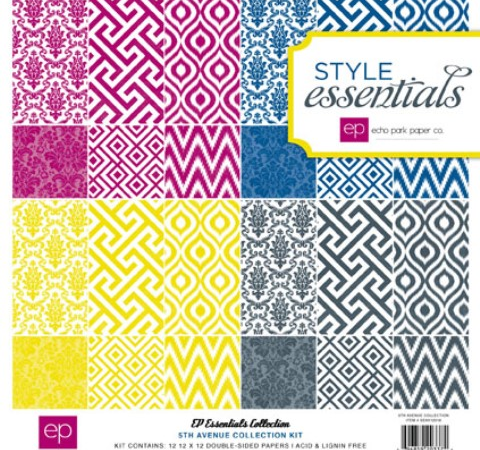 Набор бумаги Echo Park «STYLE ESSENTIALS», 30х30см, 12л.