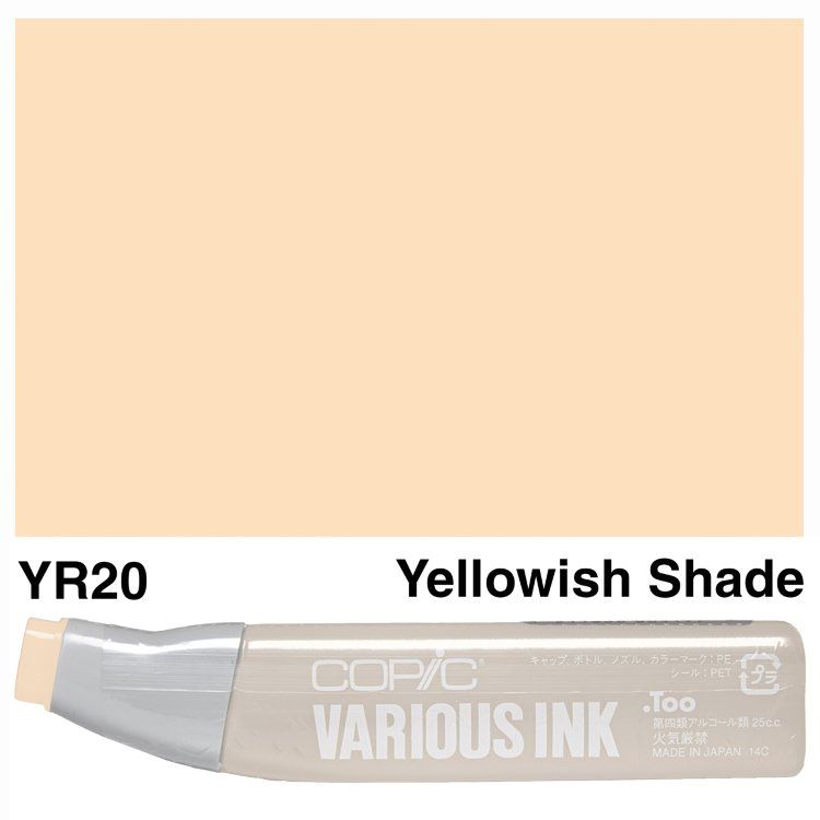 Чернила для маркеров Copic Various Ink, #YR-20 Yellowish shade (Желтая тень)