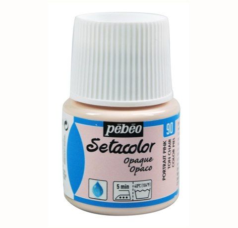 Фарба акрилова для тканини Pebeo Setacolor Opaque, 090 РОЖОВИЙ ПОРТРЕТНИЙ, 45 ml 