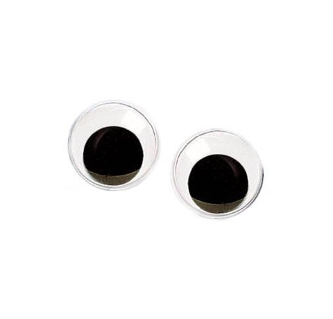 Глазки для игрушек, подвижные, круглые, D-12 мм (10 шт./уп)