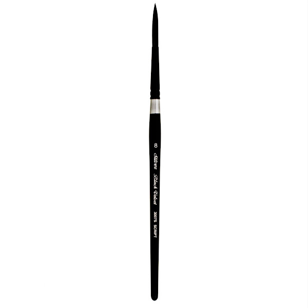 Кисть лайнер BLACK VELVET 3007S, микс синт./белка, к.р., SilverBrush. №8