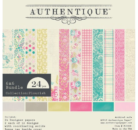 Набор бумаги Authentique «Flourish», 15х15см, 24л.