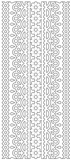 Контурные наклейки JeJe «Кружевные ленты», серебро