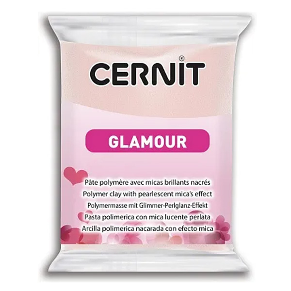 Полімерна глина Cernit Glamour, 56 гр. Колір: Рожевий перламутр №111 